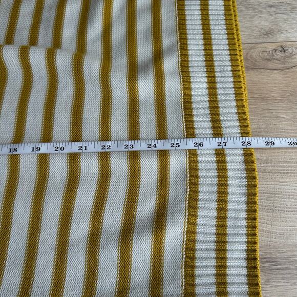 IceBreaker Men's Merino Shearer Crewe Sweater Ecru Heather Gold Stripe XL - Picture 10 of 10